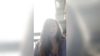 Pissed on my balcony for my Sir and for anyone else to see. I love soaking my panties