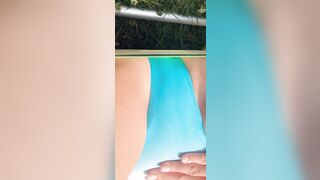 Pee: Passing my bathing suit and rubbing it on my tit.... I miss summer #2