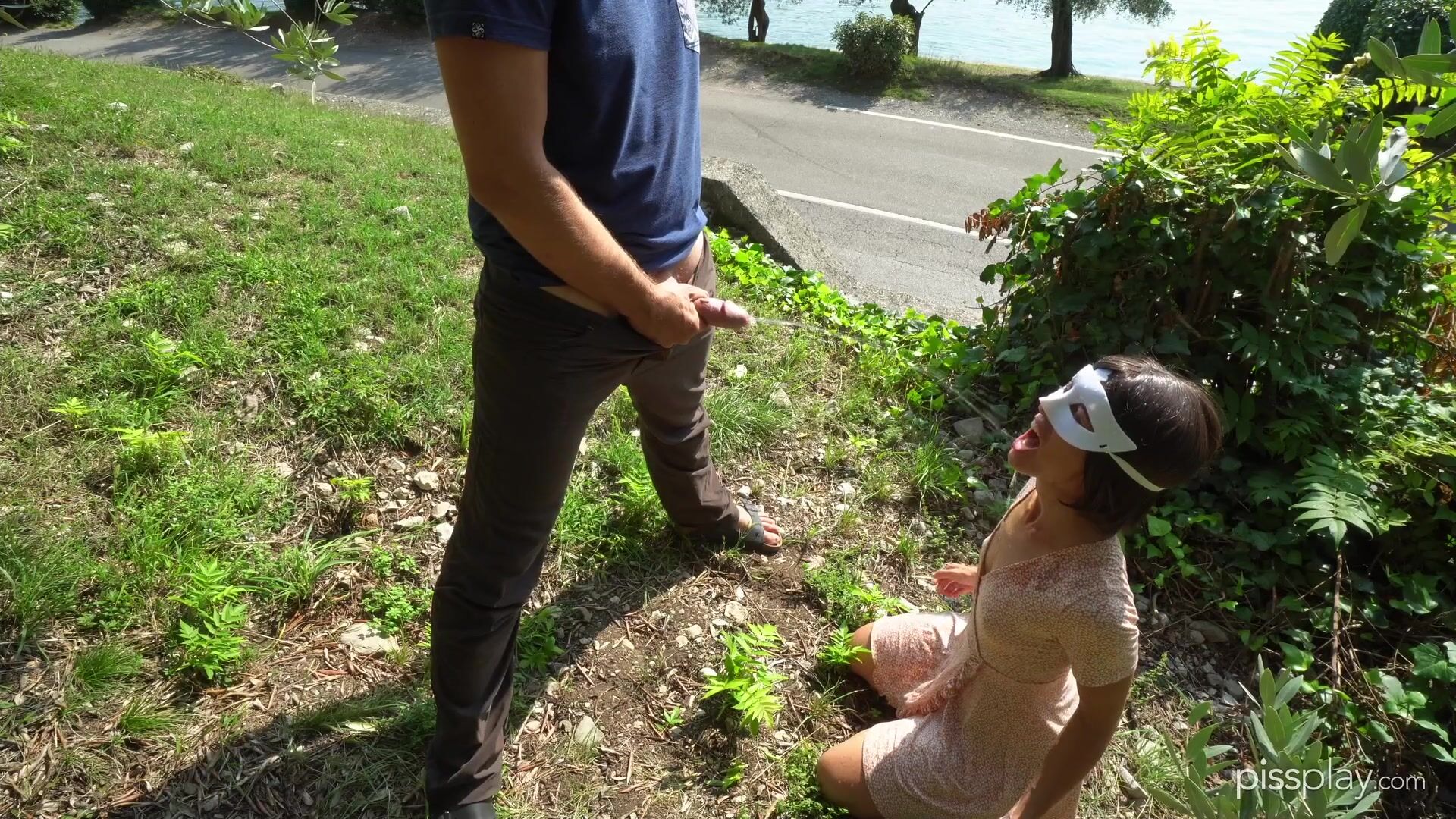 Morgan getting soaked in public