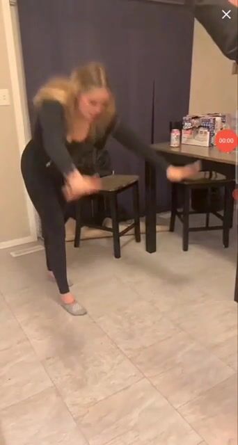 Pt1 of making her do a handstand ???? put it in slow motion for yall