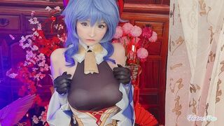 Ganyu having some horny fun - Genshin Impact cosplay by Hidori Rose