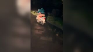 Crazy scooter-riding jiggle